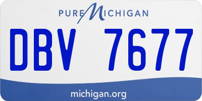 MI license plate DBV7677