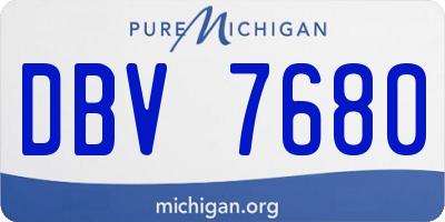 MI license plate DBV7680