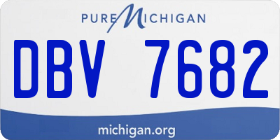 MI license plate DBV7682