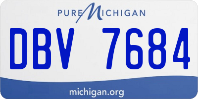 MI license plate DBV7684