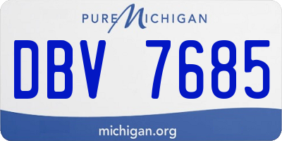 MI license plate DBV7685