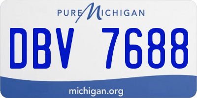 MI license plate DBV7688