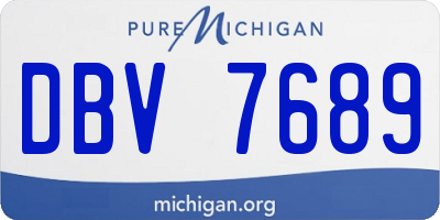 MI license plate DBV7689