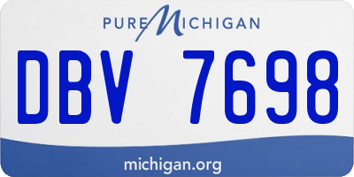 MI license plate DBV7698