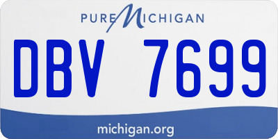 MI license plate DBV7699