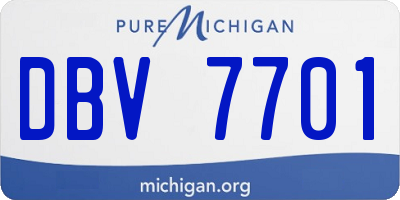 MI license plate DBV7701