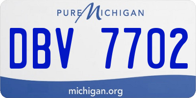MI license plate DBV7702