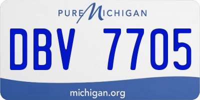 MI license plate DBV7705