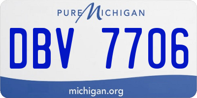 MI license plate DBV7706