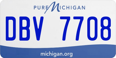MI license plate DBV7708