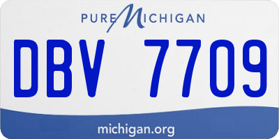 MI license plate DBV7709