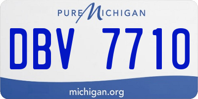 MI license plate DBV7710