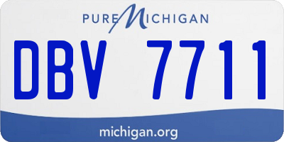 MI license plate DBV7711