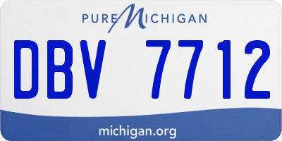 MI license plate DBV7712