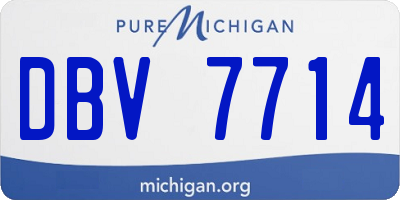 MI license plate DBV7714
