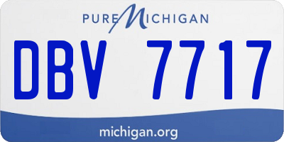 MI license plate DBV7717