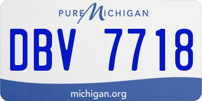 MI license plate DBV7718