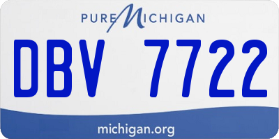 MI license plate DBV7722