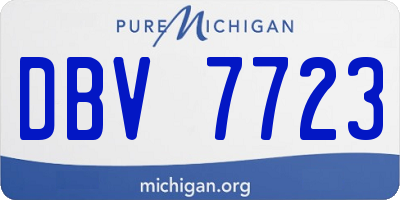 MI license plate DBV7723