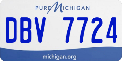 MI license plate DBV7724