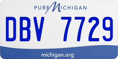 MI license plate DBV7729