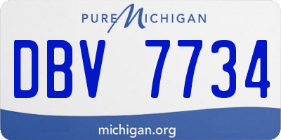 MI license plate DBV7734
