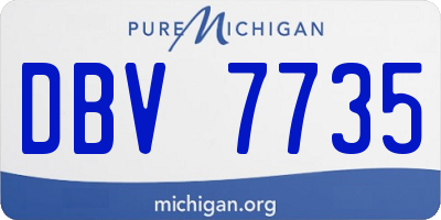 MI license plate DBV7735