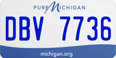 MI license plate DBV7736
