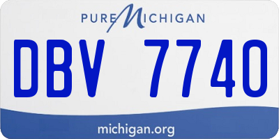 MI license plate DBV7740