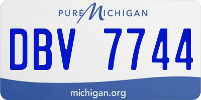 MI license plate DBV7744