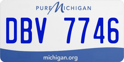 MI license plate DBV7746