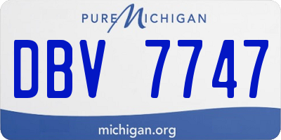 MI license plate DBV7747
