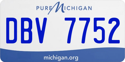 MI license plate DBV7752