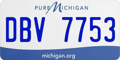 MI license plate DBV7753
