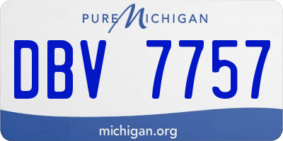 MI license plate DBV7757