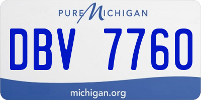 MI license plate DBV7760