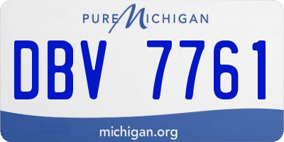 MI license plate DBV7761