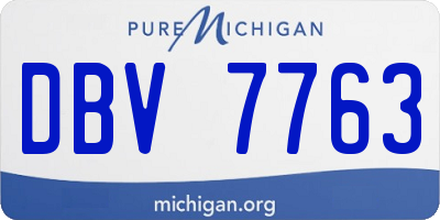 MI license plate DBV7763