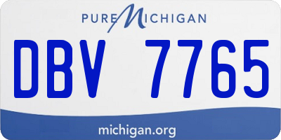 MI license plate DBV7765