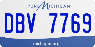 MI license plate DBV7769