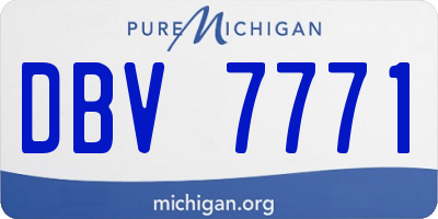 MI license plate DBV7771