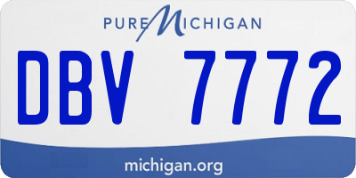 MI license plate DBV7772