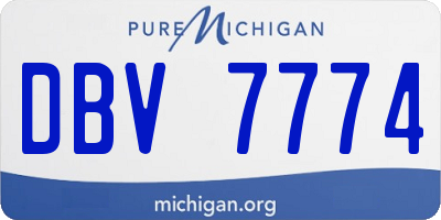 MI license plate DBV7774