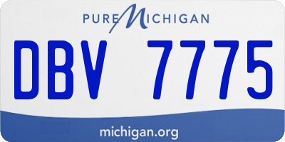 MI license plate DBV7775