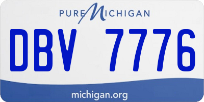 MI license plate DBV7776
