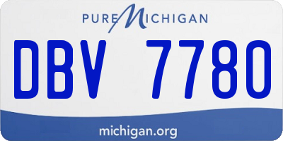 MI license plate DBV7780