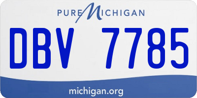 MI license plate DBV7785