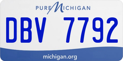 MI license plate DBV7792