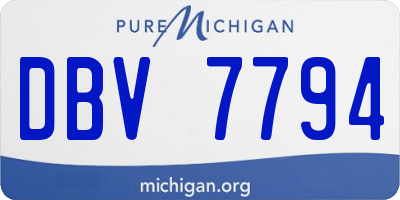 MI license plate DBV7794