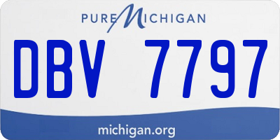 MI license plate DBV7797